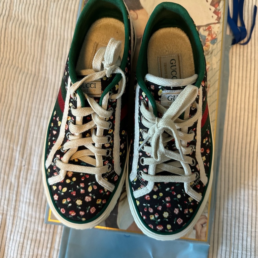 Gucci Liberty Of London X Gucci Tennis 1977 Floral Shoes - Picture 7 of 8